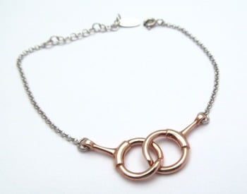 Rose Gold Interlocking Loop Bracelet
