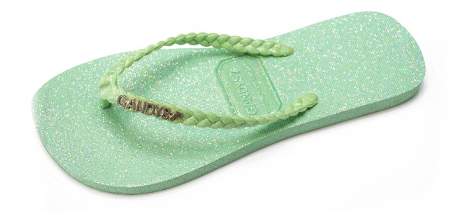 Gandys Flip Flop - Mint Glitter - Womens