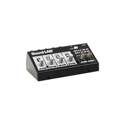 Soundlab 4 Channel Mono Microphone Mixer With Effects