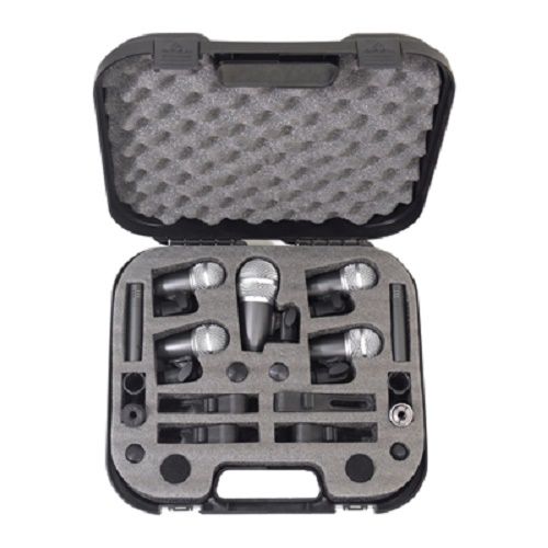 NJS 7 Piece Drum Microphone Kit with Carry Case
