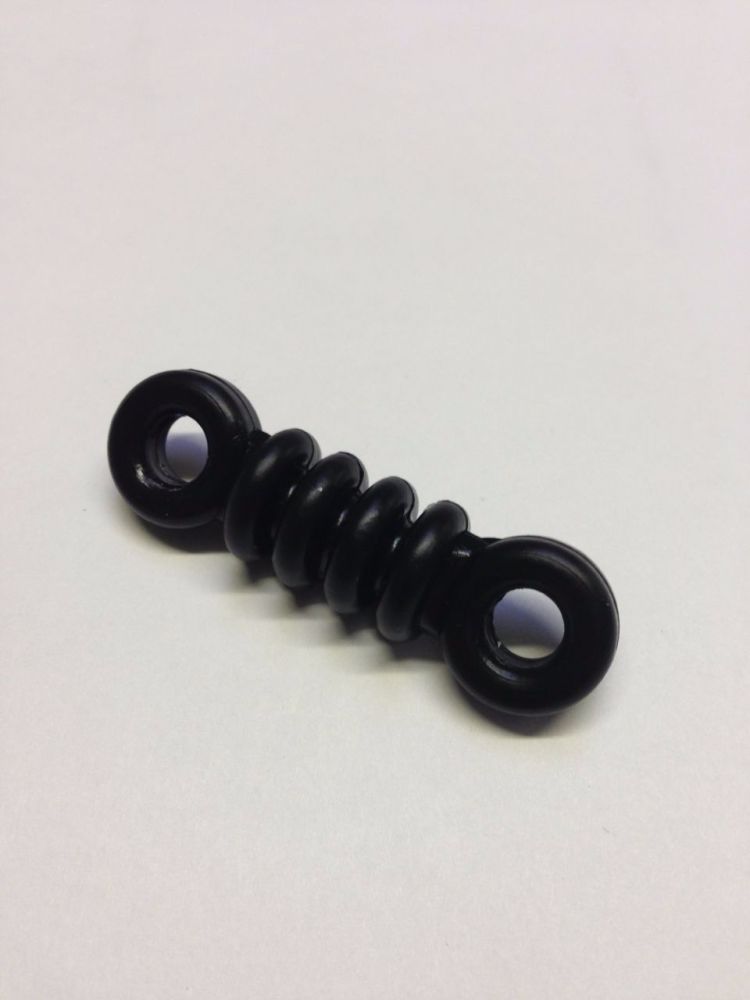 BLACK RIBBED DOGBONE INSULATOR FOR WIRE ANTENNAS
