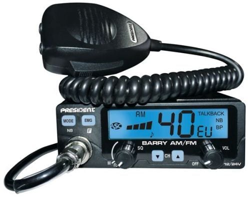 PRESIDENT BARRY AM/FM MOBILE CB RADIO 12/24V