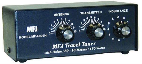 MFJ-902H - Travel tuner 10-80M, 150W with balun 