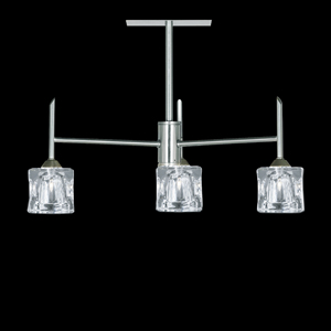 Ice Cube 3 Lamp Ceiling Light Satin Silver 4343 3