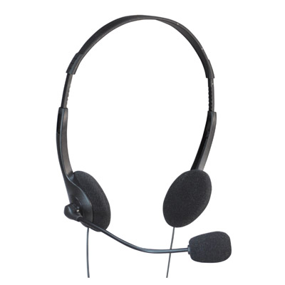 Stereo Multimedia Headphones with Mic and Extended 2.5m Lead