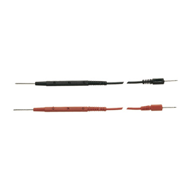 Black/Red 0.85 m Replacement Test Leads with 2 mm Banana Plugs to Prod Ends