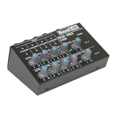 Soundlab 4 Channel Stereo Microphone Mixer