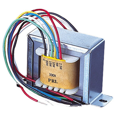 100V Line Transformer With 2.5, 5, 10W Tapings Converts 100 Volt line signa