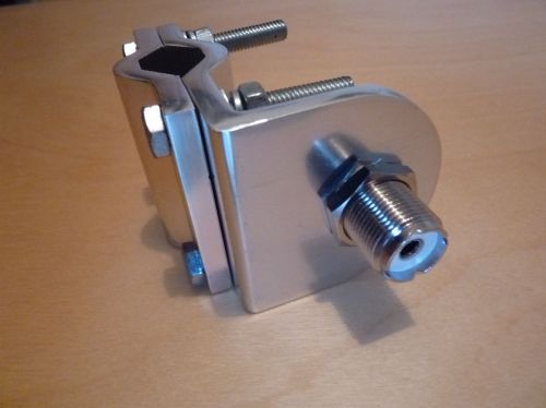 SW BRV-1 SO-239 (PL ANTENNA FITTING) 3 Way Double Groove Mirror Mount