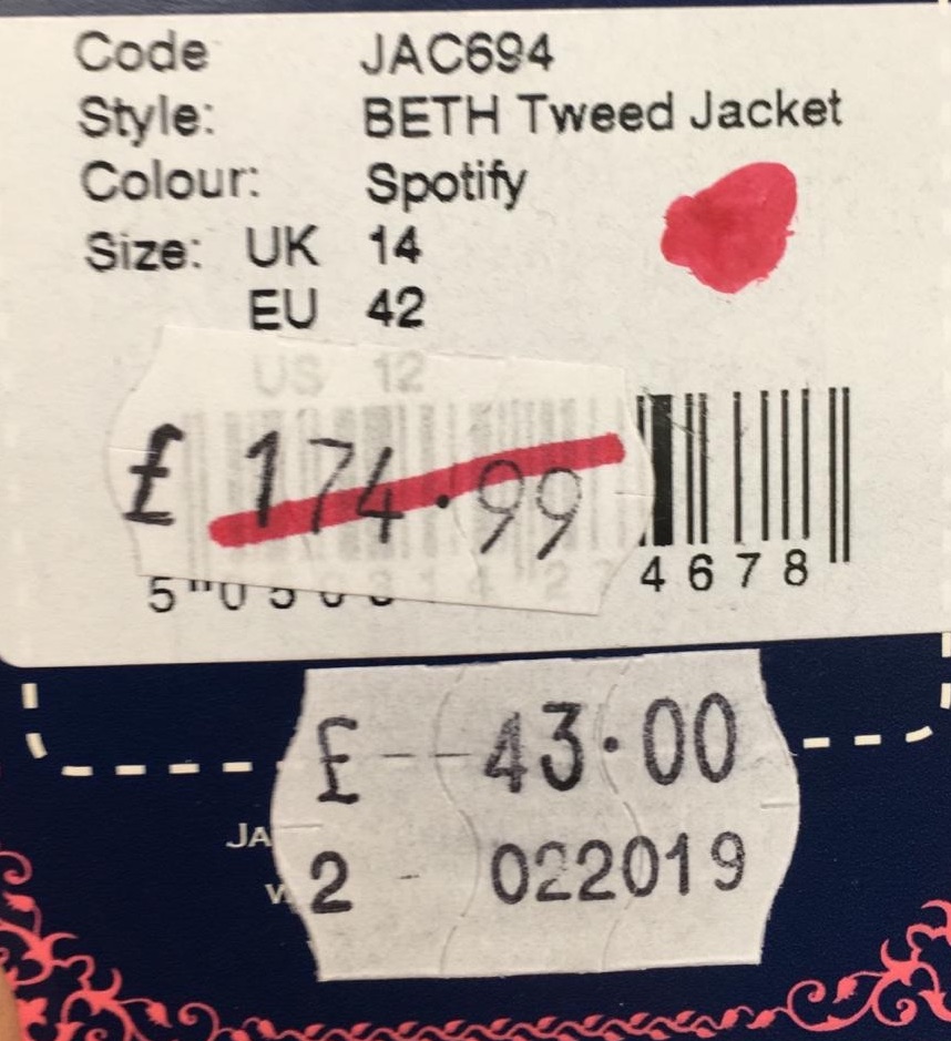 75% off jacket