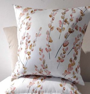 Romo Fabric Cushion in Leilani Blush Velvet Backed