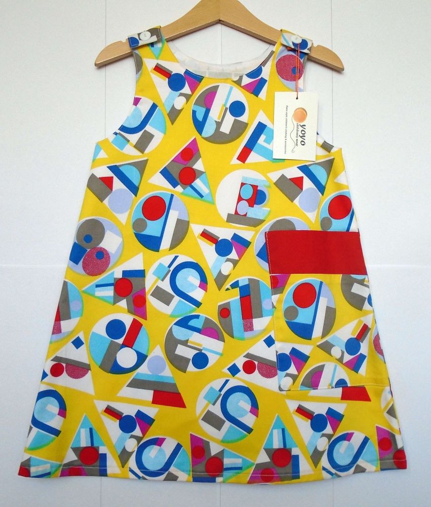 Geometric Yellow Dress