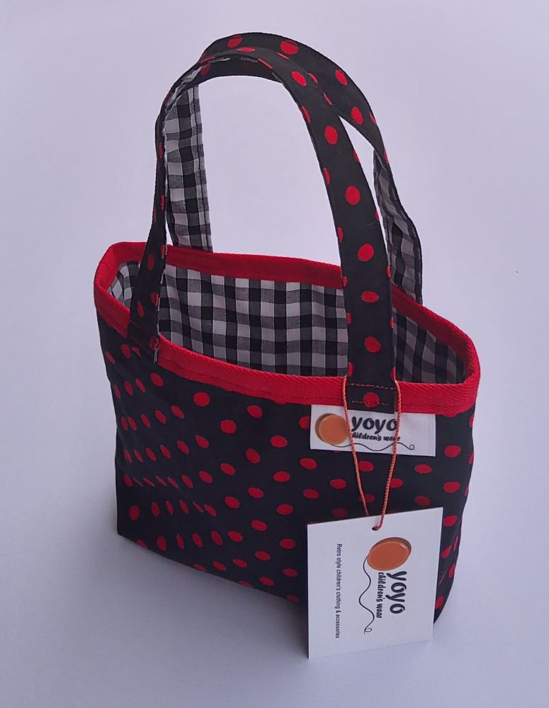 Polka Dot Red Reversible Bag