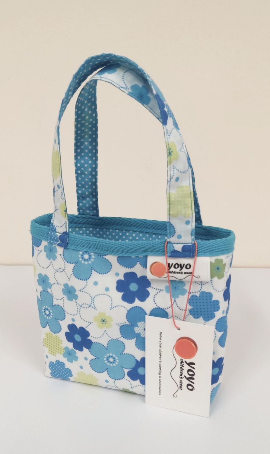 Blue Floral Reversible Bag