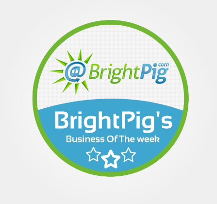 brightpigs business of the week badge