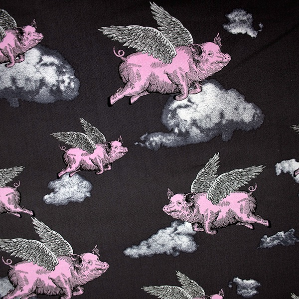 Flying Pigs - Sold by the Far Quarter - from
