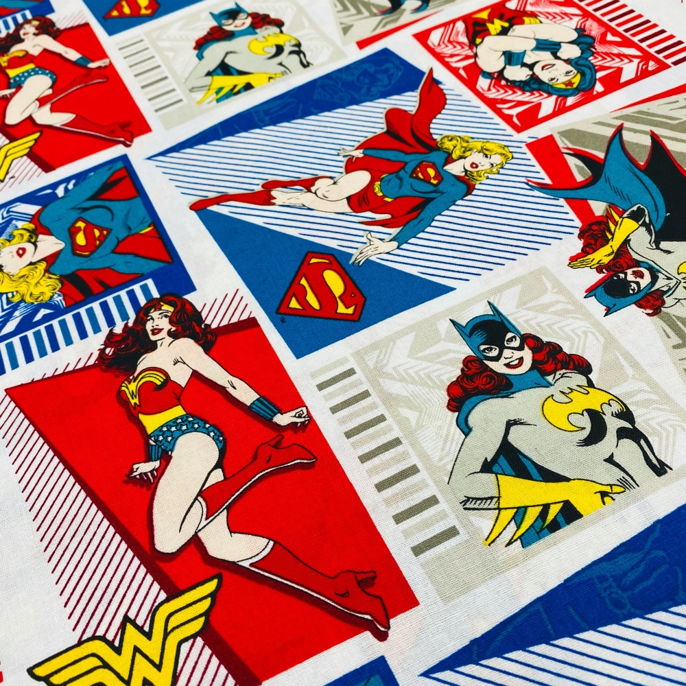 Wonder Woman/Batgirl/Superwoman Squares - Price Per Half Metre 