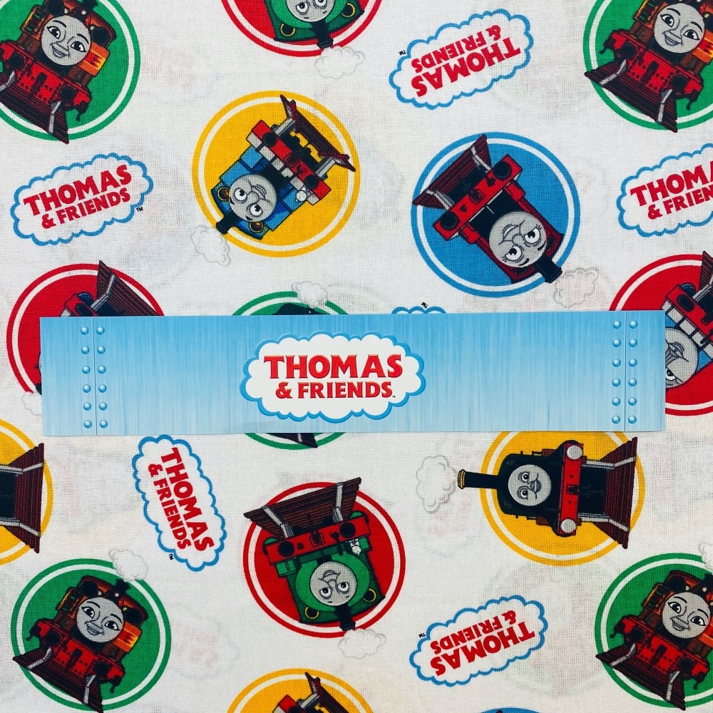 Thomas The Tank Engine (White) - Sold By Half Metre