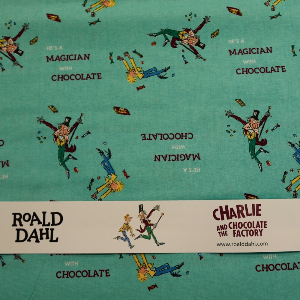 100% Cotton Charlie and the Chocolate Factory - per half metre