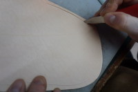 2) We then carefully and slowly cut the actual pattern out by hand. Its ess