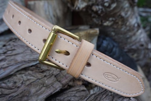 MADE 2 ORDER - Leather Top Stitched 'Navardo' Belt (45------)