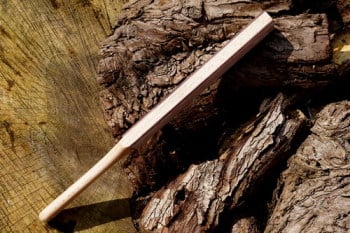 sharpening-double sisded hand strop in mink by beaver bushcraft