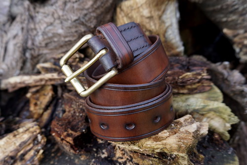 BESPOKE - Hand Stitched '911' Professional' Leather Belt - (45-3911)