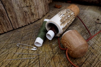 Sami Pots with antler and yew by Scott at beaver bushcraftplus accessories