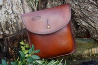 BESPOKE - 2oz 'Possibles' Leather Belt Pouch - Portrait Style - Handmade (45-5050)