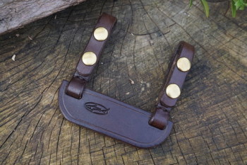leather pouch adapter with press stud for beaver bushcraft