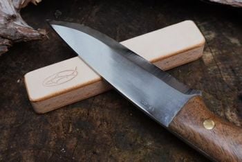 sharpening strop with beaver bushcarft survival knife