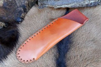 BESPOKE - Leather Folding Saw Sheath for Laplander  - CROSS STITCHED (45-4202)