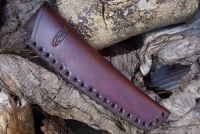 BESPOKE - Leather Mora Carving Tool and Small Bushcraft knife Sheath - CROSS STITCHED (45-4032)
