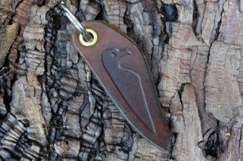 leather viking raven key ring for beaver bushcraft