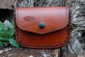 BESPOKE - Gusseted 'Possibles' Leather Belt Pouch - LARGE SADDLE STITCHING (45-5090)