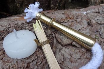Fire brass hand turned slow match made for beaver bushcraft website