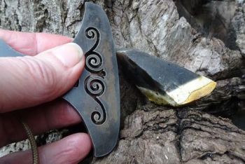 Fire thors hammer traditaionla flint and steel fire steel pendant by beaver