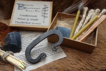 Fire a traditional flint and steel starter kit with C striker made by beave