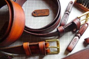 Leather bespoke belts and add ons at beaver bushcraft