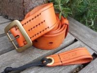 leather-belt 306 saddle tan with matching belt loop