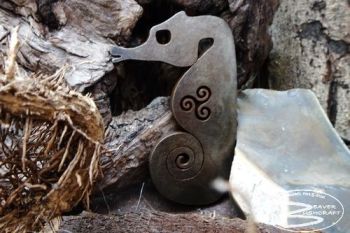 Fire steel sea horse with triskele design by beaver bushcraft