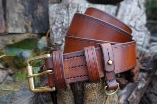 Hand crafted 801 bespoke leather belt