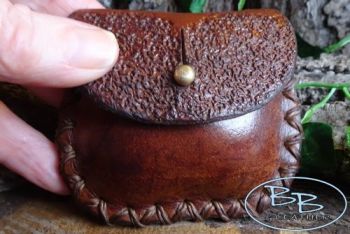 Vintage limited edition mini pocket pouch with hand tooled details by beave