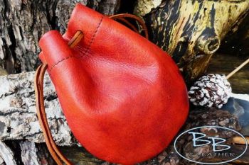Vinatge young red dragon skin tinder pouch by beaver bushcraft