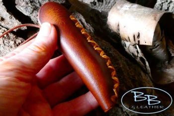 Leather and fire storm neck pocket bellow by beaver bushcraft