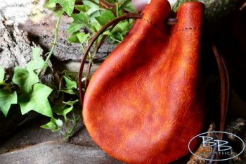 Leather old dragon skin tinder pouch by beaver bushcraft
