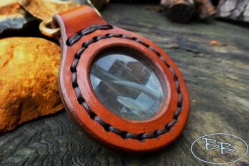 Leather and solar fire stunning hand stitched leather solar lens by beaver