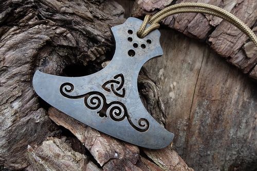 Thors hammer designed and made by beaver bushcraft a traditional flint and steel striker.JPG
