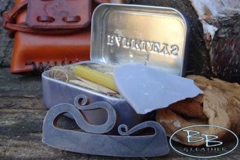 Fire and leather mini altoids tinderbox with mini kit by beaver bushcraft