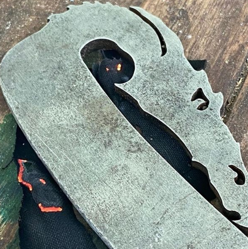 Pic by Inside Out Bushcraft & Adventure of his BB dragon's head fire steel 